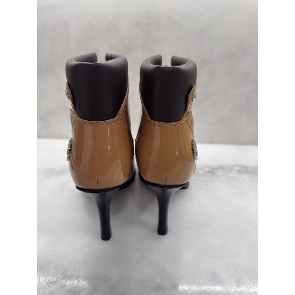 Timberland x Veneda Carter Glazed Patent Leather Zip Boots Tan Sz 8 Read Descrip - Picture 4 of 13